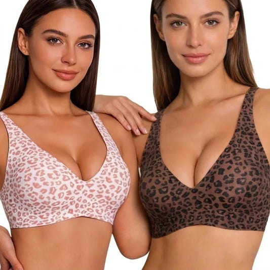 Comfortable Leopard Print Bra